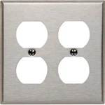 Leviton 84016 Stainless Steel 2 Gang Quad Trim Plate - Lot Of 10. Fixed Price $39.95.
