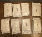 Lot Of Leviton White Switch Plates -pn R52-88001-W 4.5"X2.75" *free Shipping. Fixed Price $11.00.