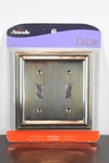 Amerelle Decor Continental Brushed Brass Wallplate Light Switch 2 Toggle 94TTBB. Fixed Price $6.79.