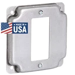 4" Square Galvanized Steel Wall Plate For Metal Electrical Box Decora & Gfci. Fixed Price $7.99.
