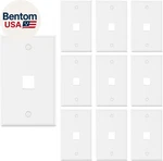 1-PORT Keystone Wall Ul Listed (10 Pack), Single Gang Plates For RJ45. Fixed Price $19.14.