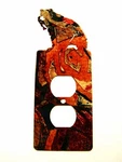 Bear W/ Fish Double Outlet Cover By Steel Images Made In Usa 022515R. Fixed Price $19.59.
