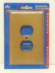 Leviton 89203-POK 1-GANG Wood Duplex Receptacle Cover, Golden Oak Finish Brown. Fixed Price $20.99.