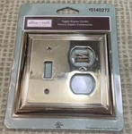 Allen + Roth Polished Brass Toggle - Duplex Combo Switch/outlet Cover #140272. Fixed Price $7.00.