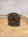 Majestic Lion Cast Iron Bookend Ornate High Relief Home Decor Single Antique. Fixed Price $39.00.