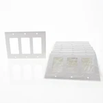 Eaton 2163W White 3-GANG Decorator Rocker Gfci Thermoset Wallplate Covers 10PCS. Fixed Price $20.89.