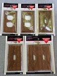 5 Nos Wall Plates Switch Outlet Covers Vinyl Coated Steel American Tack Hardware. Fixed Price $30.00.