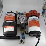 Seaflo 33-SERIES Water Pump And Accumulator Tank System 12V 3.3 Gpm, Black. Fixed Price $165.00.