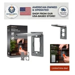Single Gang Metal Outlet Cover Listed, Weather-resistant Gray Protector. Fixed Price $10.99.