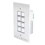 8-BUTTON Control Panel Wall Plate With Programmable Led Buttons, RS-232, RS-458,. Fixed Price $313.17.