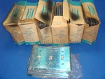 New Leviton 84011, Box Of Ten, Three Gang Toggle Switch Plate, Stainless, Nib. Fixed Price $49.99.