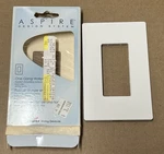 Cooper Eaton Aspire 9521WS Screw-less Wall Plate 1-GANG White Satin Nos. Fixed Price $14.99.