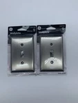 *new* (2) Genuine Original 57241 Outlet Wallplates - Plated Steel Chrome. Fixed Price $7.95.