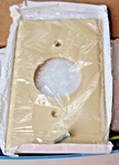 Box Of 25: Leviton 86004 Ivory 1-GANG Circle 1.4" Outlet Plastic Wallplate Cover. Fixed Price $17.95.