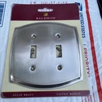 Baldwin Brass Colonial Toggle Switch Wall Plate Solid Satin Nickel. Fixed Price $20.00.