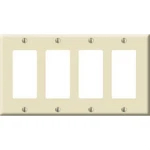Leviton 010-80412-A Light Almond 4-GANG Decora Device Mount Wallplate (T76). Fixed Price $12.99.