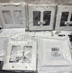 8- Leviton 80409-W & Unmarked 2 Gang Decora Wallplate White, Free Us Ship. Fixed Price $28.99.