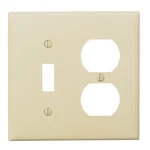 Leviton 80705-00I Ivory 2-GANG Duplex/toggle Wall Plate 4-1/2 H 4-9/16 In.. Fixed Price $7.32.