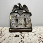 Vintage Brass Eagle Double Switch Plate John Quincy Adams Peace Scroll. Fixed Price $26.00.