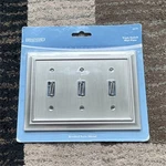 Brainerd Brushed Satin Nickel Zinc Triple Toggle Wall Plate 64174. Fixed Price $14.00.