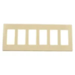 Ivory 6-GANG Leviton Decorator/rocker Wall Plate, Snap-on Design, 1-PACK. Fixed Price $42.12.