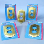 5 Leviton Brass Metal 1-GANG Receptacle Wallplate Duplex Outlet Covers 89603-CBR. Fixed Price $20.89.