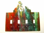 Kokopelli Flute Quadruple Rocker Outlet Cover Plate By Steel Images Usa 021915EE. Fixed Price $24.49.
