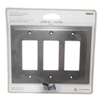 Allen+roth Triple Decorator Wall Plate Brushed Nickel Finish. Fixed Price $10.16.