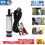 12V Mini Refueling Submersible Diesel Electric Water Oil Transfer Drum Pump. Fixed Price $10.39.