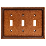 Brainerd 135772 Ruston Sponged Copper Triple Switch Wall Plate Cover. Fixed Price $14.65.