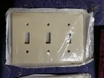 Leviton 001-86011 Ivory 3 Gang Wall Plate For Toggle Switches. Fixed Price $8.00.