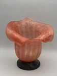 Handcrafted Petal Jack Pulpit Art Nouveau Style Pink Glass Vase Vintage. Fixed Price $94.95.