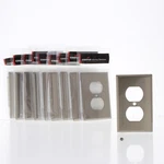 Cooper Antimicrobial Stainless Steel Duplex Outlet Wallplate Covers 93101AM. Fixed Price $32.29.