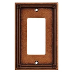 Brainerd Ruston 1-GANG Standard Size Sponged Copper Metal Indoor Decorator Wall. Fixed Price $13.00.