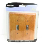 Amerelle Decor Double Toggle Switch Wall Plate - Contemporary Light Oak. Fixed Price $10.00.