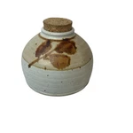 Handcrafted Art Pottery Oil Lamp Cream Tan Speckled Cork Topper 4. Fixed Price $12.47.