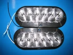 (2) Tecniq White Back Up Reverse 6" Oval Surface Mount Led Lamps. Fixed Price $36.99.