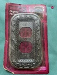 New Vintage Melard Renaissance Dual Receptacle Outlet Cover Solid Metal Silver. Fixed Price $19.99.