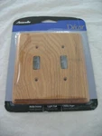 Amerelle 'decor' 901TTL Double Toggle Switch Wall Plate Solid Oak Light Finish. Fixed Price $5.99.