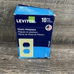 10 Pack Leviton Ivory Standard Wall Plates W/ Premounted Screws M25-86003-IMP Fs. Fixed Price $9.99.