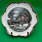 The Farmer's Hime Winter By Currier & Ives, Vinatge Wall Hanging Plate, 7". Fixed Price $9.99.