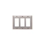 Leviton 84411-40 Wall Plate 3-GANG 3-PORT Decora 302 Stainless Steel Standard. Fixed Price $12.75.