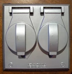 Bwf 2-GANG 2-SINGLE Switches Receptacle Weatherproof Cover For Outside. Fixed Price $11.99.