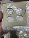 Qty=leviton 80716-I Ivory 2-GANG Duplex Outlet Nylon Wallplates 20 *251. Fixed Price $9.00.
