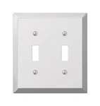 Amerelle 161TT Century Polished Chrome 2-GANG Stamped Steel Toggle Wall Plate. Fixed Price $8.13.
