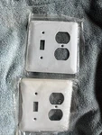 Lot Of Mulberry 76532 White 2-GANG Toggle Duplex Metal Wallplate. Fixed Price $19.00.