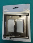 New Brainerd Landen 405525 Double Rocker Wall Switch Plate Cover Soft Iron. Fixed Price $6.99.