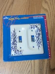 Leviton Blue Vine Pattern 2G Porcelain Switch Cover Toggle Wall Plate 89509. Fixed Price $7.99.