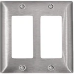 (5)-LEVITON Decora 2-GANG Stainless Steel Rocker Magnetic C-series Wall Plate. Fixed Price $29.89.