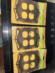3 Vtg Amerock Carriage House Double Duplex Receptacle & Light Plate Bronze. Fixed Price $75.00.